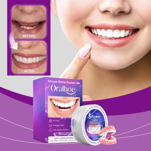 Silicone Denture Set Fit Temporary Orthodontic Teeth Denture