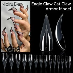140Pcs 3D Eagle Claw Nail Tips Bendable Dual Form Press-On F