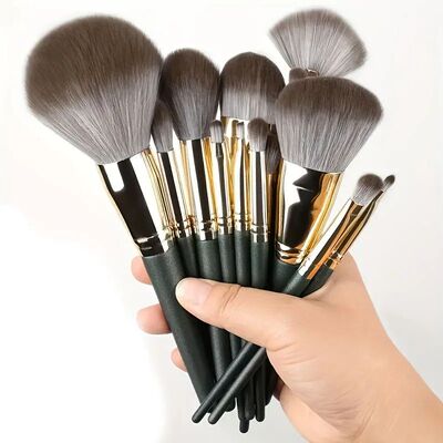 14-Piece Luxury Makeup Brush Set - Professional Full Face An