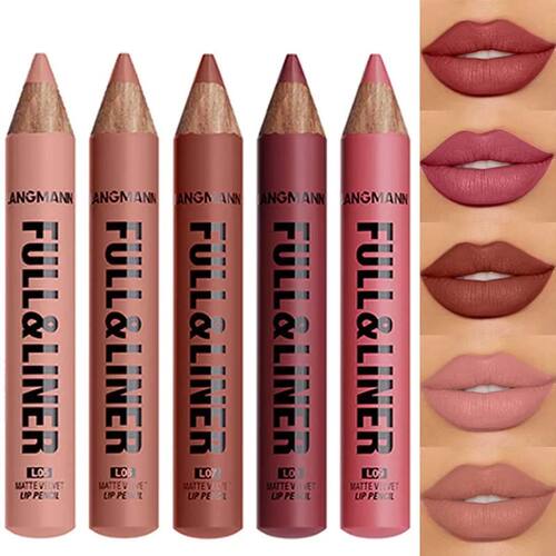 Waterproof Matte Lipliner Pencil Brown Contour Tint Lipstick