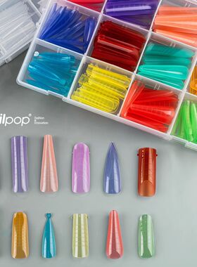 Nailpop Colorful Nail Dual Forms Reusable Molds With Scale M