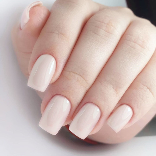 24Pcs Glossy Natural Press On Fake Nails Artificial Flat