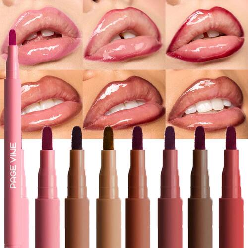 Plush Lip Brush Head Cherry Red Lip Liner Lip Contour Tint L