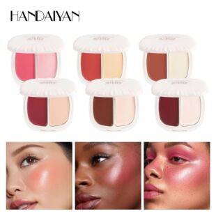 2 In 1 Dream Blush Highlighter Palette Natural Glow Face Con