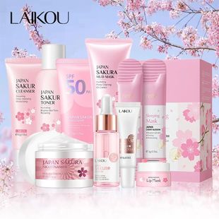 9pcs Facial Products Kit Sakura Skin Care Set Facial Cleanse