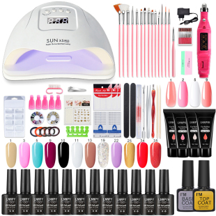 Nail kit 54/24W Nail Lamp 12/6 Colors UV Gel Nail Polish Kit