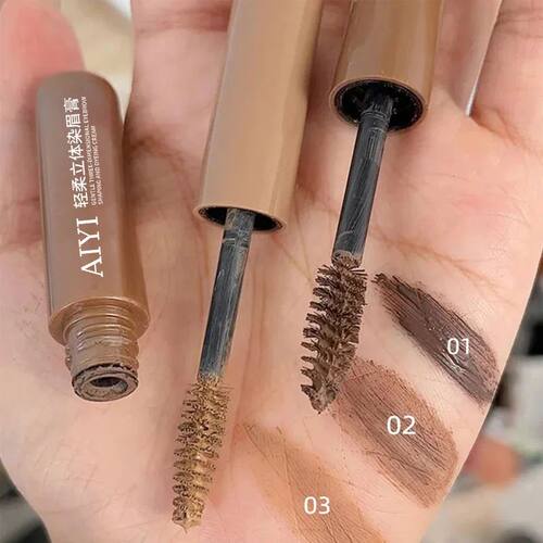 AIYI 3D Gentle Eyebrow Mascara, 3 Shades Waterproof Long Las