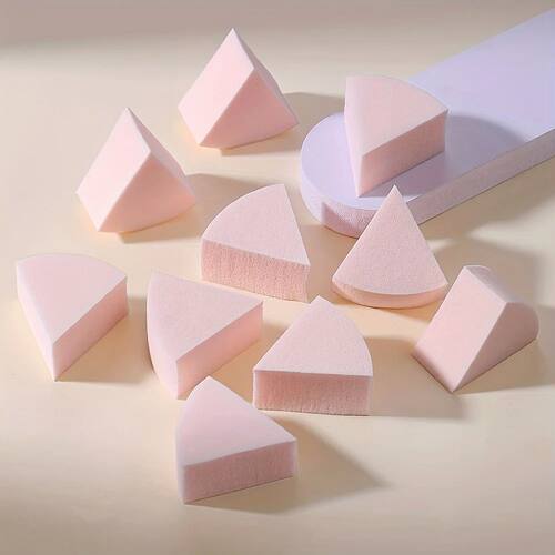 50pcs Triangle Makeup Blender Sponges For Full Face Curve Bl