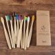 Colorful Sets Toothbrush Bamboo 10Pcs Brush Natural Tooth