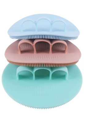 Silicone Body Scrubber Natural Bristles Skin Exfoliator Scru