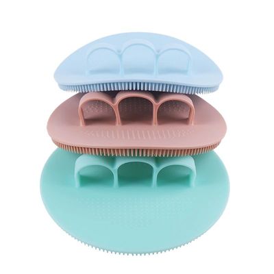 Silicone Body Scrubber Natural Bristles Skin Exfoliator Scru
