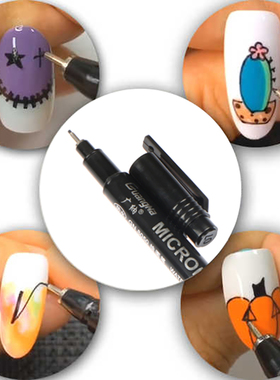 1pcs Nail Art Graffiti Pen Black Color UV Gel Polish Design