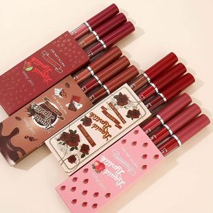 Velvet Matte Lip Waterproof Set lasting Gloss Strawberr Long