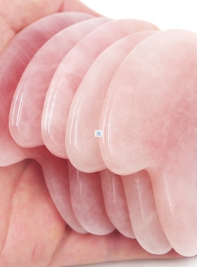 Natural Rose Jade Roller Face Massage Gua Sha Board Crystal