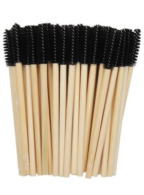 50Pcs Bamboo Handle Eyelash Brush Makeup Brush Eyelash Exten