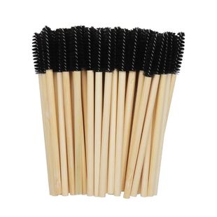 Bamboo Makeup Handle Brush Exten Eyelash 50Pcs