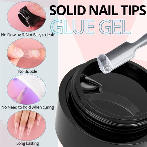 5ml Soft Nail Tips Gel For Press On False Nails Solid Sticke