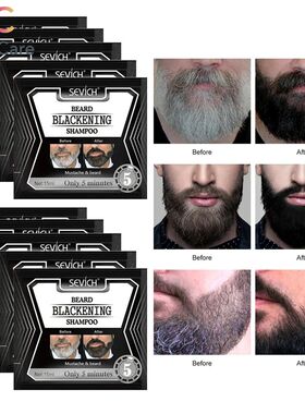 1pcs Instant Hair Dye Black Beard Shampoo for Men Natural Be