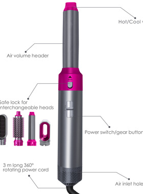 5IN1 Hair Dryer Hot Air Brush Styler and Volumizer Hair