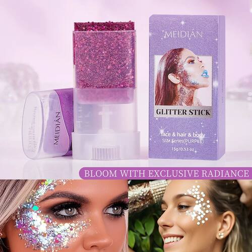 Body Makeup Glitter Stick, Rotating Mermaid Face Glitter Sti