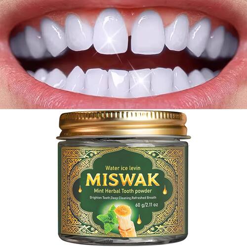 Miswak Mint Herbal Tooth Powder - Deep Cleansing, Teeth Brig