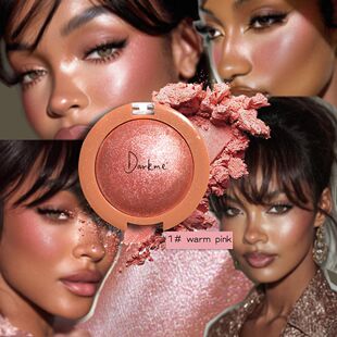 Pearlescent Highlighter Color Powd Brightening Blush Baked