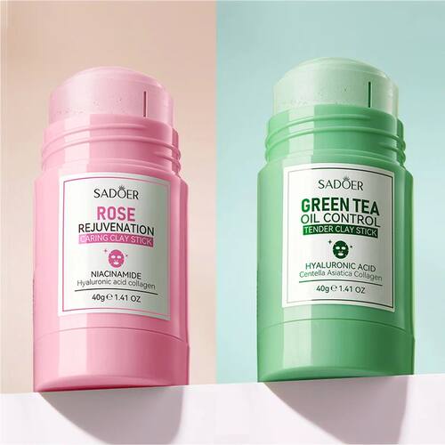 Green Tea Rose Mud Face Mask Stick Clay Facial Masks Moistur