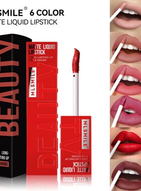 6 Color Non-stick cup Velvet Satin Gloss Lip glaze Mist Liqu