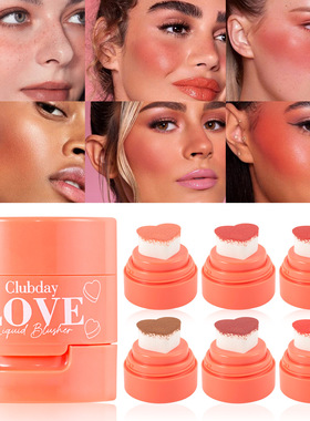 New 6 Colors Blush Makeup Palette Mineral Powder Red Rouge