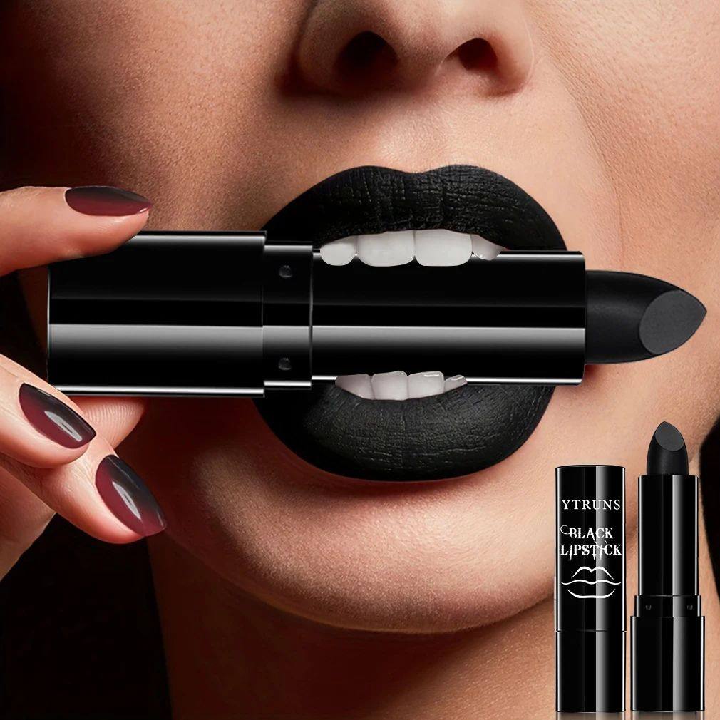 Matte black lipstick, long-lasting waterproof, no creases, G