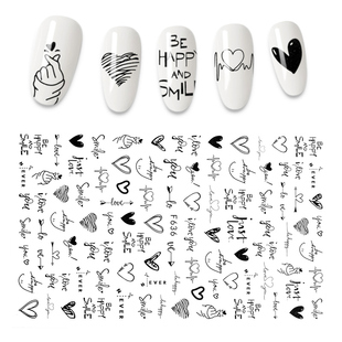 The New 3D Nail Sticker Cool English Letter stickers for nai