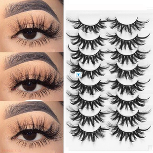 8 Pair 3D Mink False Eyelashes Natural Wispy Fluffy Dramati