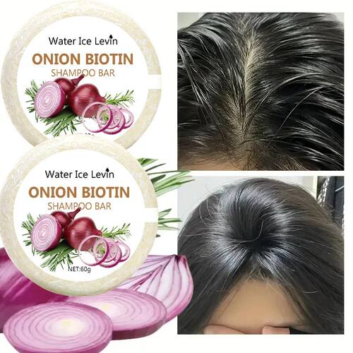 Onion and Biotin Shampoo Soap - 60g Suitable for All Hair