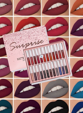 24 Colors/Set Matte Lipstick Set Waterproof Long Lasting