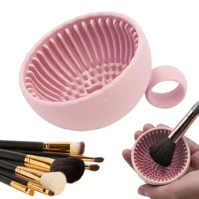 1pc QuickClean Makeup Brush Cleaner - Premium Silicone Scrub