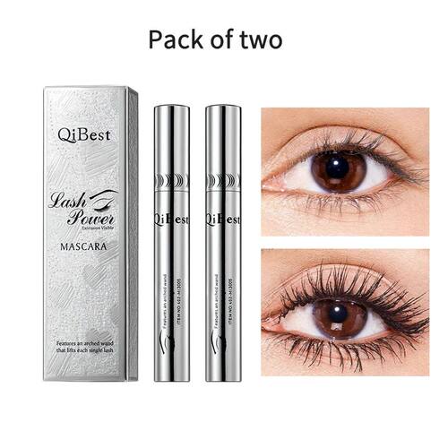 4D Silk Fiber Eyelash Mascara 2PCS Sets Waterproof Black Mas