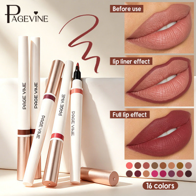 Makeup Lip Liner Lip Gloss Two-in-one Dual-purpose Waterproo