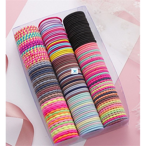 50PCS/Set Girls Colorful Basic Elastic Hair Bands Children