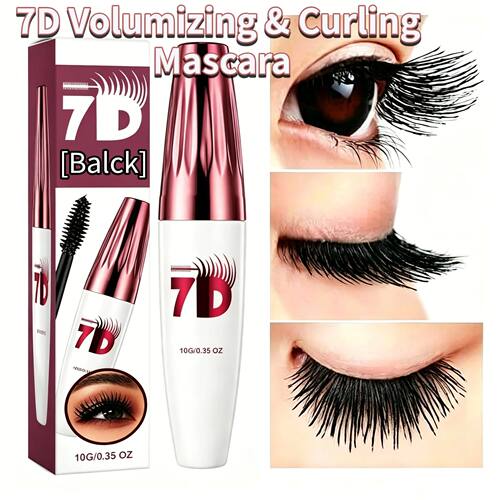 7D Black Mascara for Multi-Dimensional Volume Silk Fiber Las