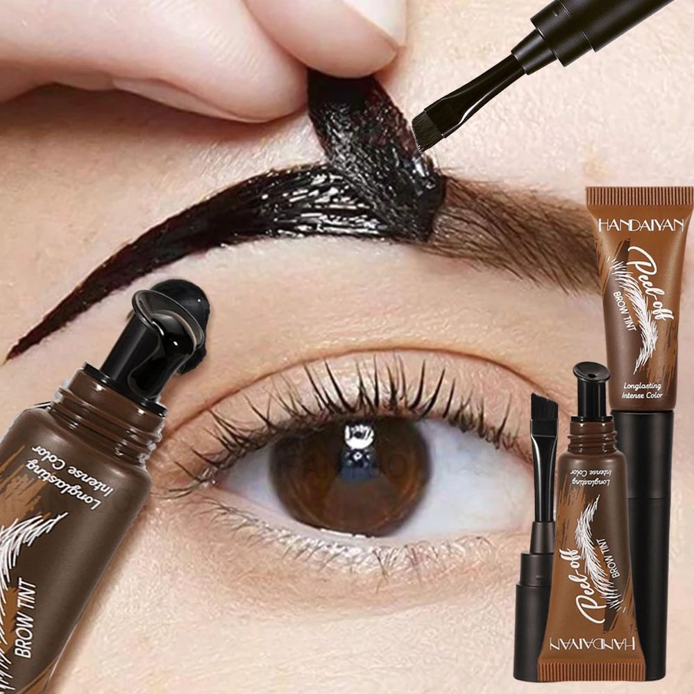 Tear-Off Eyebrow Gel And Brush Combined Long-Lasting Intense