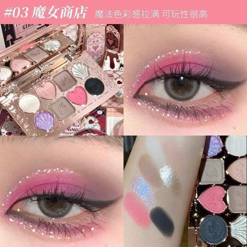 Flower Knows Swan Ballet Eyeshadow Palette Matte Fine Shimme