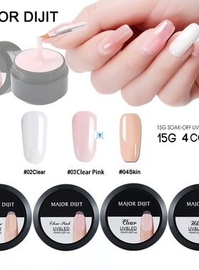 15g/Box Builder Gel White Clear Skin Color Fibre Glass Hard