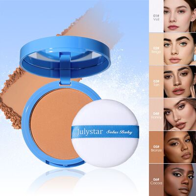 Brand-new 4 Colors Dark Pressed Powder Dark Skin Powder Matt