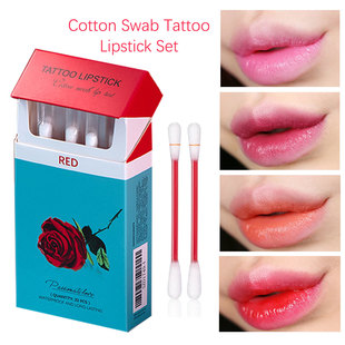 20pcs Lipstick Cotton SwabTattoo Lipstick Non-Stick Long