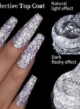 7ml Reflective Glitter Nail Gel Polish Effect Sparkling Soak
