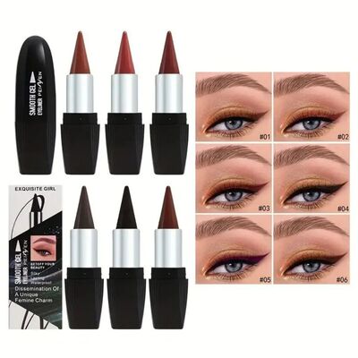 6 Color Waterproof Eyeliner Pen, Long Non Slippery Eyeliner