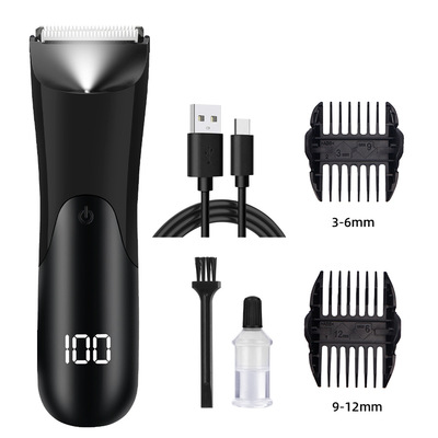 Body Hair & Pubic Hair Trimmer for Men & Women, Painless Ele