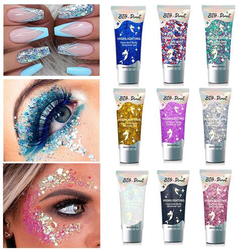 BIO-Dimot 30g Sparkling Shimmer Gel for Face Body, Multi-Use
