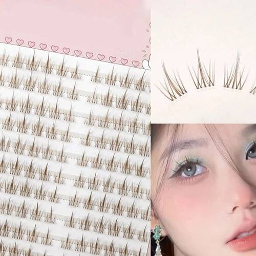 Brown Sunflower False Eyelashes Black Natural Manga Lashes A