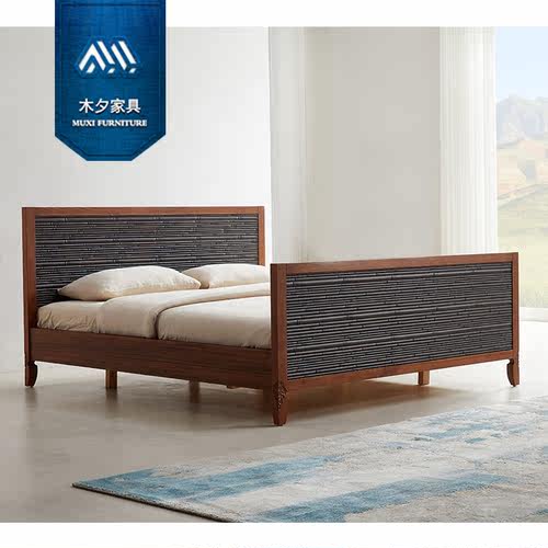 东南亚风格实木双人床